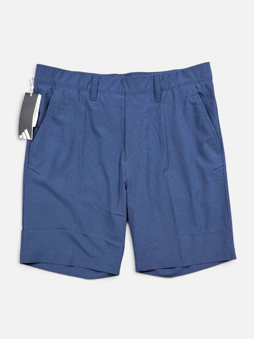 adidas Ultimate365 Men's Navy Textured Flat Front Lined Golf Shorts JF9016 NWT